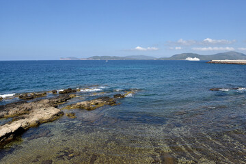 Fototapeta na wymiar views from the seafront of Alghero, Sardinia, Italy