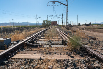 Fototapeta na wymiar old railway line in southern Spain