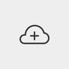 Cloud icon isolated on background. Add symbol modern, simple, vector, icon for website design, mobile app, ui. Vector Illustration