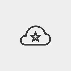 Cloud icon isolated on background. Star symbol modern, simple, vector, icon for website design, mobile app, ui. Vector Illustration