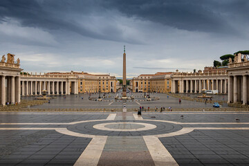 St. Peter's Square (Piazza San Pietro) in Rome, Italy