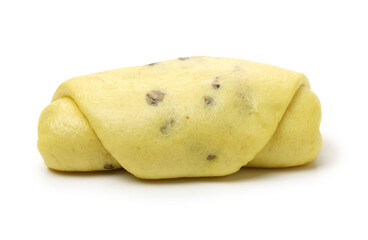 Chinese steamed roll. Close up on white background 