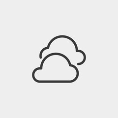 Clouds icon isolated on background. Internet connection symbol modern, simple, vector, icon for website design, mobile app, ui. Vector Illustration