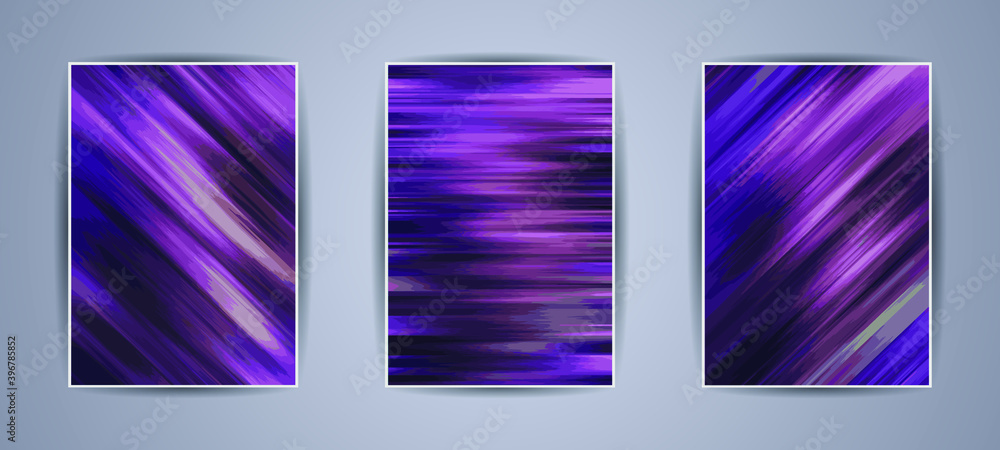 Poster set of modern abstract color background. liquid flow style. creative gradient texture for you design