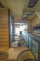 Naples, Italy - one of the main highlights in Naples are the wonderful court yards which can be...