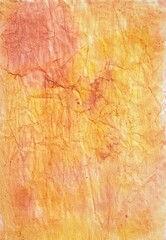 Bright texture with crumpled paper effect in orange and pink colours