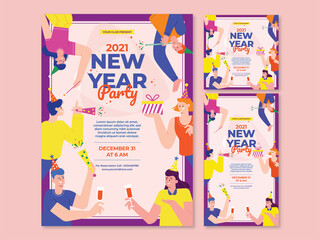 Happy New Year Party - Flyer Media Set