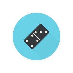 Dominoes vector icon in flat style on white background.