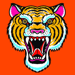 tigr head vector