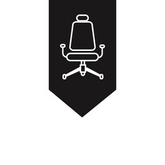 office gaming chair furniture icon. vector