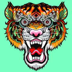 Tiger head vector