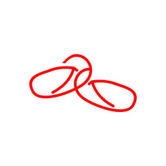 Naklejka premium Sandals icon logo design template