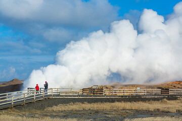 Fototapeta na wymiar Gunnuhver, geothermal area,Reykjanes Peninsula, Southern Iceland, Iceland, Europe