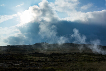 Fototapeta na wymiar Gunnuhver, geothermal area,Reykjanes Peninsula, Southern Iceland, Iceland, Europe