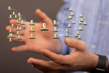 hierarchy connection team group digital