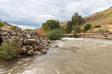 The Jordan River  in the Golan Heights in northern Israel