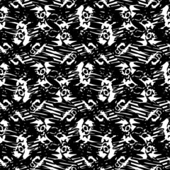 seamless pattern with black and white arrows