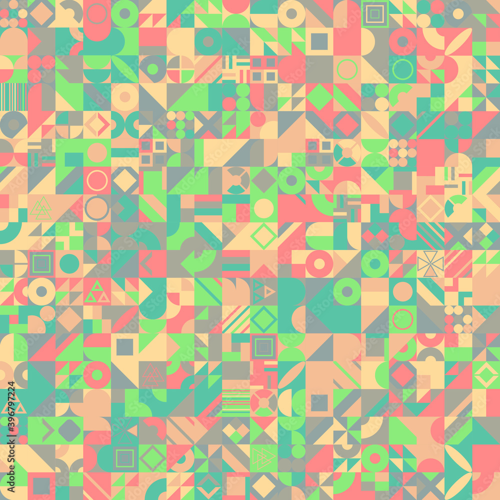 Poster abstract pattern design in geometric flat style for web banner, business presentation, branding pack