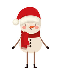 snowman with a red hat and scarf