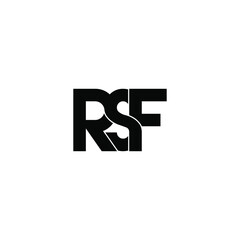 rsf letter original monogram logo design