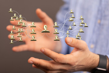 hierarchy connection team group digital