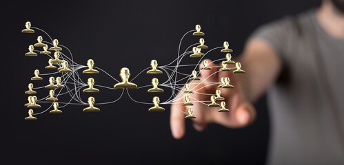 hierarchy connection team group digital