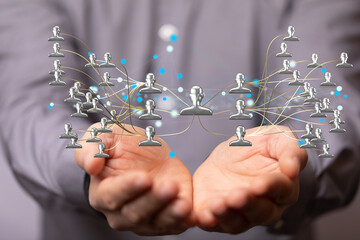 hierarchy connection team group digital