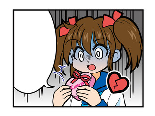 バレンタインチョコを渡そうとし断られ失恋したセーラー服の少女