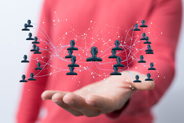 hierarchy connection team group digital
