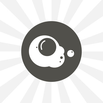 recommend clip art: Cooked fried egg isolated vector icon. food design element