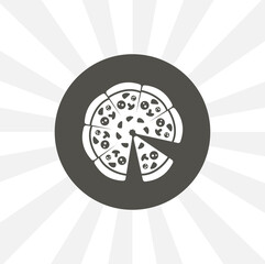 pizza isolated vector icon. food design element