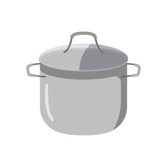 pot and  pan kitchen isolated on white background. Kitchen utensils, dishes.