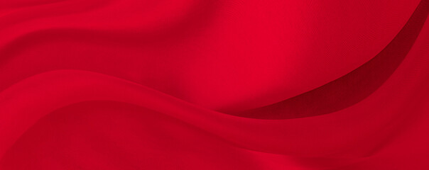 Obraz premium Black red satin dark fabric texture luxurious shiny that is abstract silk cloth background with patterns soft waves blur beautiful.