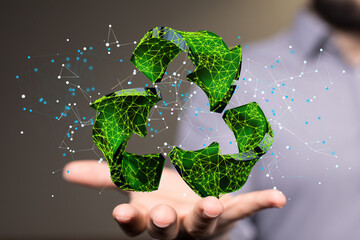 Concept of recycling - 3d rendering ecology