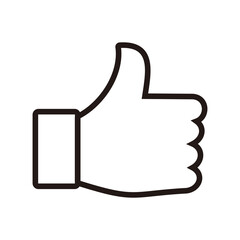 Obraz premium Hand Thumbs Up Icon Vector Illustration Sign