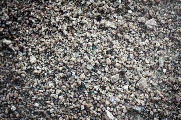 small stones granulated slag background. selective focus