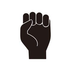 Obraz premium Hand fisted icon vector illustration sign