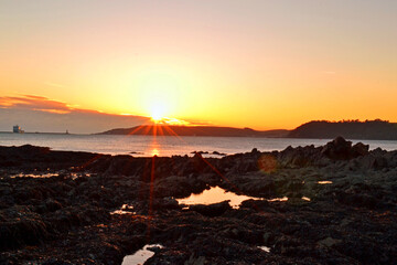 Sunset over Plymouth Sound