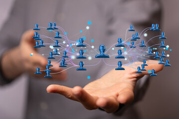 hierarchy connection team group digital