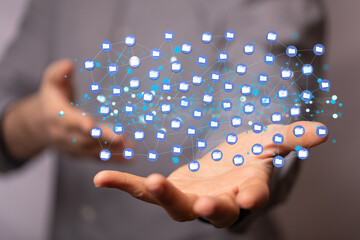 data network 3d digital info