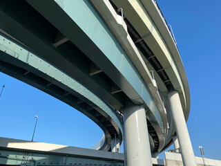 Highway under the blue sky