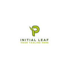 Leaf Logo Initial Letter Design P. - Vector