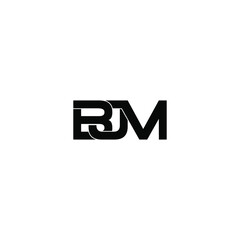 bjm letter original monogram logo design