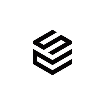 s c sc cs initial logo design vector graphic idea creative
