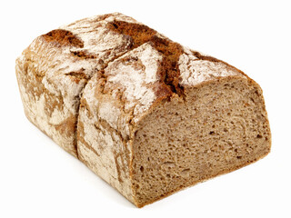 Tin Loaf Bread on white Background - Isolated