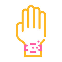 silicone bracelet allergy color icon vector illustration