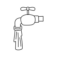 faucet with water line style icon
