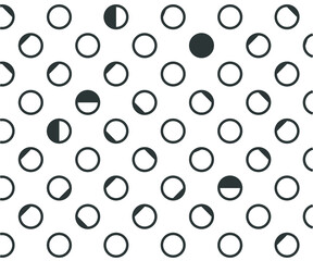 black and white polka dot pattern background vector