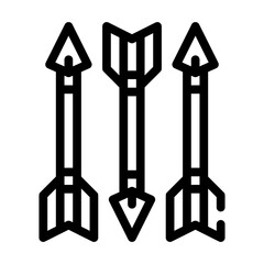 arrows bolts line icon vector illustration black