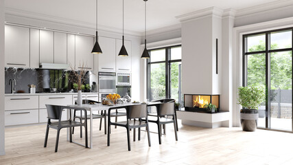 modern kitchen interior